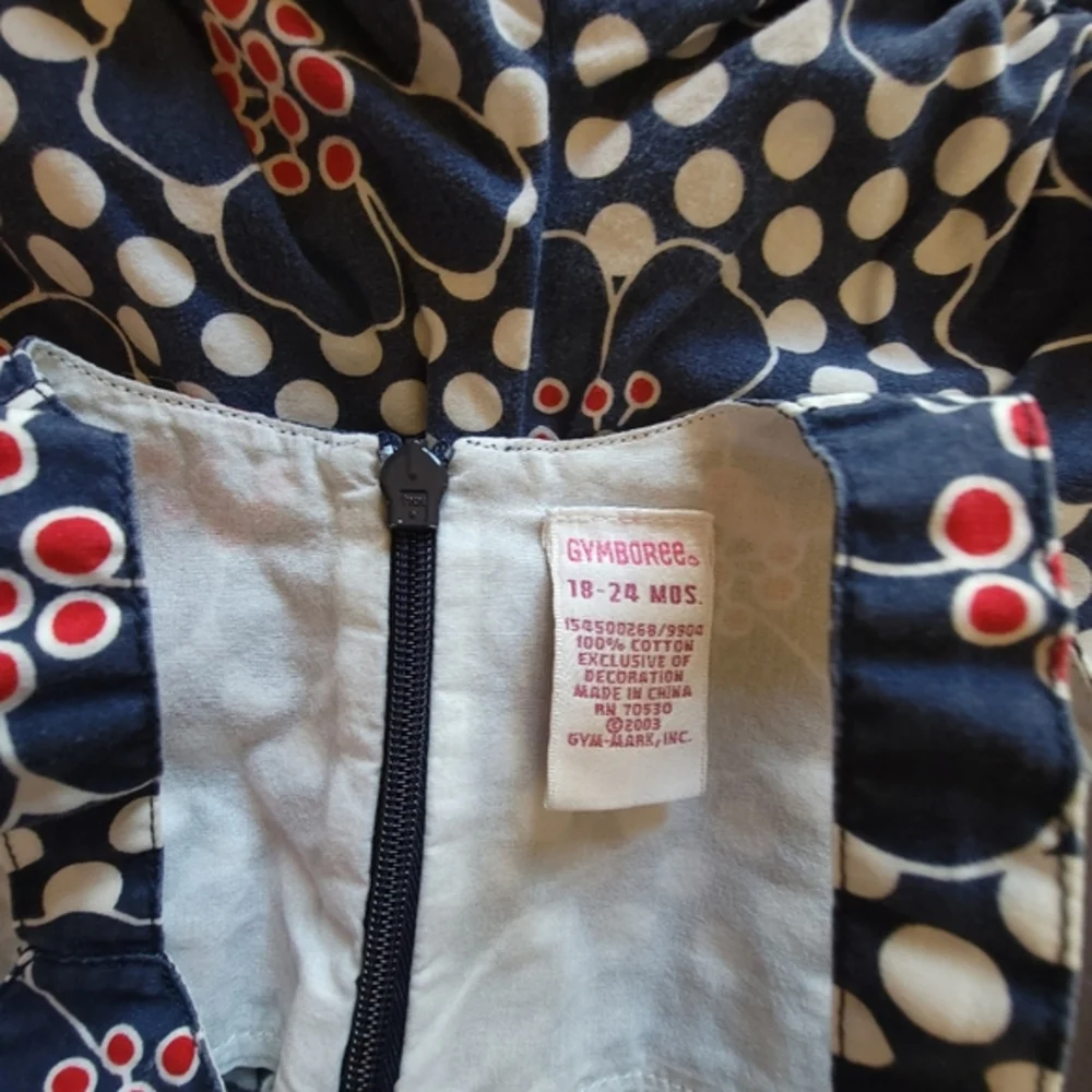 Gymboree Patriotic Red,‎ White, & Blue Romper Size 18-24M